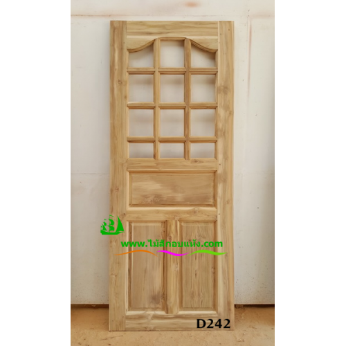 ประตูไม้สักบานเดี่ยว รหัส D242